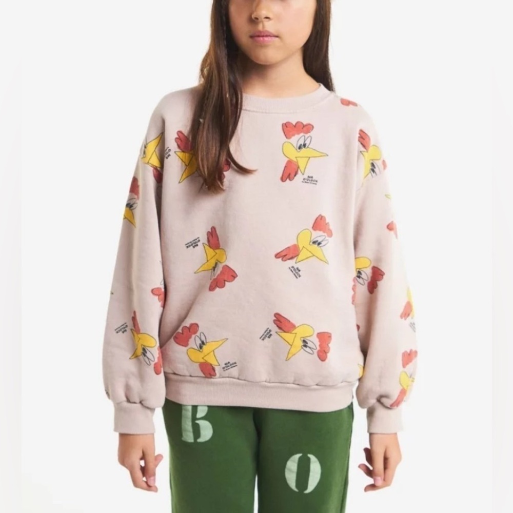 Bobo Choses Mr O’Clock all Over Sweatshirt Brown - Picture 4 of 12